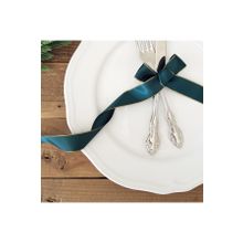 Bimotif Yılbaşı Simli 25 mm 2 m Koyu Yeşil Kurdele