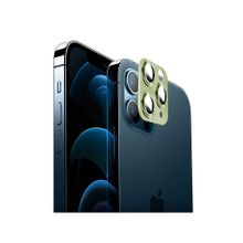 Binano iPhone 12 Pro Max 360 Metal Açık Yeşil Kamera Koruyucu