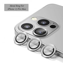 Binano iPhone 13 Pro-13 Pro Max Metal Ring Gri Kamera Koruyucu