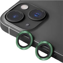 Binano iPhone 14-14 Plus Metal Ring Koyu Yeşil Kamera Koruyucu