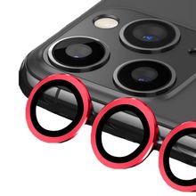 Binano iPhone 14 Pro-14 Pro Max Metal Ring Kırmızı Kamera Koruyucu