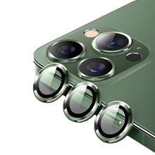 Binano iPhone 14 Pro-14 Pro Max Metal Ring Koyu Yeşil Kamera Koruyucu