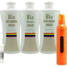 Bio Keratin Gold 3'lü Brezilya Fönü Kalıcı Saç Düzleştirici Keratin + Morfose 350 ml Saç Köpüğü