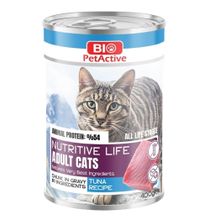Bio PetActive Nutritive Life Ton Balıklı 400 gr Kedi Konserve Maması