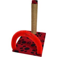 Bio Sand Pati Desenli Kırmızı Kedi Kaşıma ve Tırmalama Tahtası