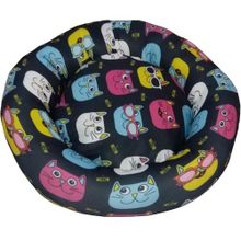 Bio Sand Simit Kedi Desenli 50 cm Kedi Köpek Yatağı