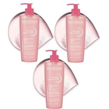Bioderma 3x500 ml Sensibio Gel Moussant Foaming Gel