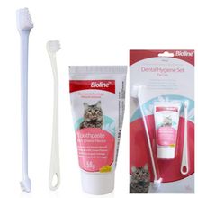 Bioline 50 gr Peynir Aromalı Kedi Diş Macunu Ve Diş Fırçası Seti