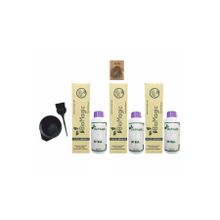 Biomagic Amonyaksız Organik Keratin + Argan Yağlı 9.72 Küllü Sarı 3x60 ml Saç Boyası + 90 ml Oksidan + Boyama Seti