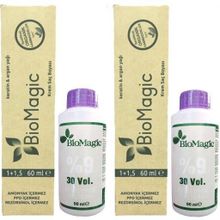 Biomagic Organik Amonyaksız Açık Kumral 8- 00 4 Adet Saç Boyası+Oksidan