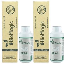 Biomagic Organik Amonyaksız Buzlu Çikolata-66.21 2 Adet Saç Boyası+Oksidan