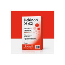 Biowell Dekinon Vitamin D3 K2 3x20 ml Damla