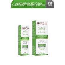 Bioxcin Acnium Akneye Eğilimli Ciltler İçin 15 ml Bakım Serumu + 50 ml Nemlendirici Krem
