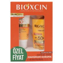 Bioxcin Sun Care Kuru ve Normal Ciltler İcin SPF50+ 50 ml Güneş Kremi + Sun Care SPF50+ 200 ml Güneş Spreyi