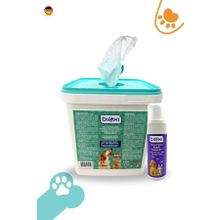 Bioxi Tüy ve Pati Hijyenik ve Çok Amaçlı Temizleme Kova Mendil + 150 ml Susuz Kuru Köpük Şampuan