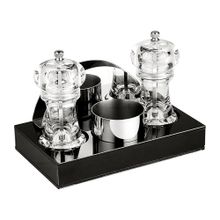 Biradlı GRV-196 20x12x3 cm Şeffaf 4'lü Akrilik Menaj Set