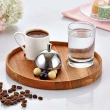 Biradlı GRV-301 Yuvarlak 19x2 cm Ahşap Standlı Türk Kahve Sr. Takımı