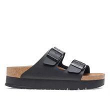 Birkenstock Papillio Arizona Flex Platform 1027395 Black Siyah Birko-Flor Kadın Çift Bantlı Terlik