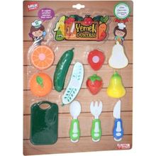 Birlik Toys URT007-KRT-1/CD 12 Parça Kesilebilen Sebze Meyve Seti