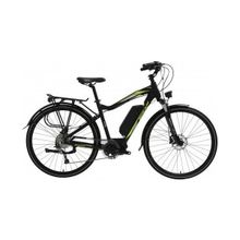 Bisan E-Cıty Siyah Yeşil 48 cm Hd 28 Jant 9 Vites Elektrikli Erkek Şehir Bisikleti