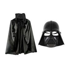 Bisepetim Çocuk Boy Yıldız Savaşları Darth Vadet Maskesi ve Siyah 90 cm Pelerin Seti