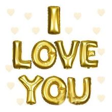 Bisepetim I Love You Folyo Altın 35 cm Balon
