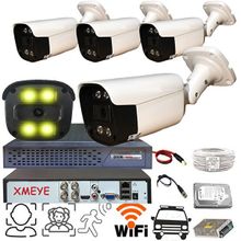Bises BS 2404W 5 MP Lens 1080p Gece Renkli Gösteren Metal Kasa Güvenlik Kamerası - 4 Kameralı