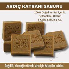 Bitkiselce 8x950 gr El Yapımı Ardıç Katranı Sabunu