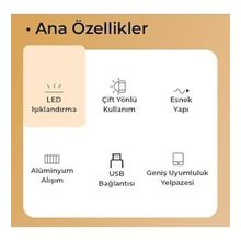 Bix 100 cm Saiji Sunflower Iıı Led Aydınlatmalı Esnek Telefon Tutucu