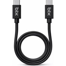 Bix BX-UC02C 1.2 mt Siyah 60W Type-C to Type-C Hızlı Şarj ve Data Kablosu