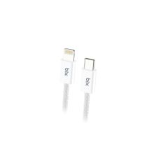 Bix BX03CL 1 mt Beyaz 27W Type-C to Lightning iPhone Örgülü Data ve Şarj Kablosu