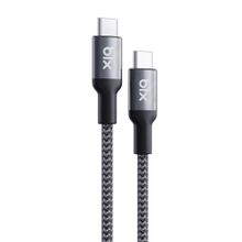 Bix Type-C to Type-C 240W 480 Mbps Metal Başlıklı Örgülü 1.8 mt Şarj ve Data Kablosu