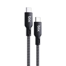 Bix Type-C to Type-C 240W 480 Mbps USB-IF Sertifikalı Hi Speed Örgülü 1.8 mt Şarj ve Data Kablosu