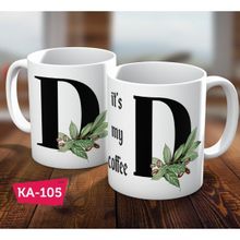Biz Dijital D Harf Baskılı Hediyelik Kahve Kupa Bardak