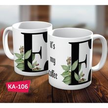 Biz Dijital E Harf Baskılı Hediyelik Kahve Kupa Bardak