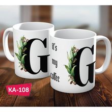 Biz Dijital G Harf Baskılı Hediyelik Kahve Kupa Bardak