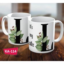 Biz Dijital L Harf Baskılı Hediyelik Kahve Kupa Bardak