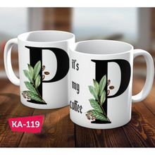 Biz Dijital P Harf Baskılı Hediyelik Kahve Kupa Bardak