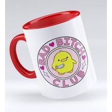 BK 1 Gift Bad Bitch Club Tasarımlı Kırmızı Kupa Bardak