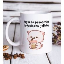 BK 1 Gift Neyse Ki Prensesim Tasarımlı Beyaz Kupa Bardak