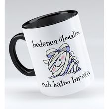 BK 1 Gift Ruh Halim Bir Ölü Tasarımlı Siyah Kupa Bardak