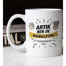 BK 3 Gift Emekli Tasarımlı Beyaz Kupa