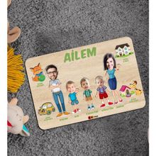 BK 7 Toys Çocuklara Özel Ailem Konseptli 5 Kişilik Ahşap Eğitici Puzzle