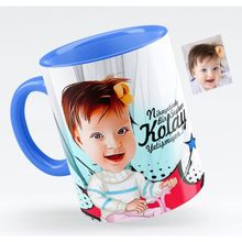 BK Bebek Karikatürlü Mavi Kupa Bardak