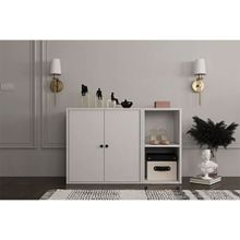 BK Concept AYK-1046-Ç Beyaz 100 cm Raflı Dolaplı Ayakkabılık