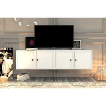 BK Concept Beyaz TV-1208-Ç Kapaklı Duvar Tv Ünitesi
