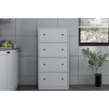 BK Concept ÇA-D-1150-Ç 65,4 cm Çıtasız Kapaklı Beyaz Çok Amaçlı Dolap