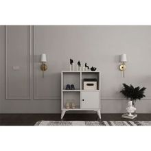 BK Concept Çıtasız AYK-1074-Ç Ayaklı Kapaklı Raflı Beyaz Ayakkabılık