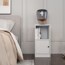BK Concept KMD-1036-Ç Çıtasız Raflı Kapaklı Beyaz Komidin