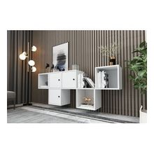 BK Concept KNS-1127-Ç Beyaz 168 cm Raflı Dolaplı Duvar Konsolu